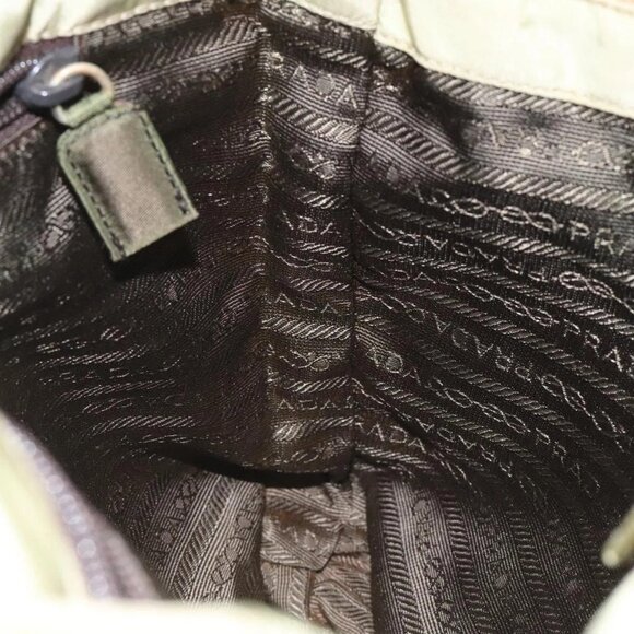 PRADA Tote Bag Nylon Beige Auth EC618 - Picture 12 of 16